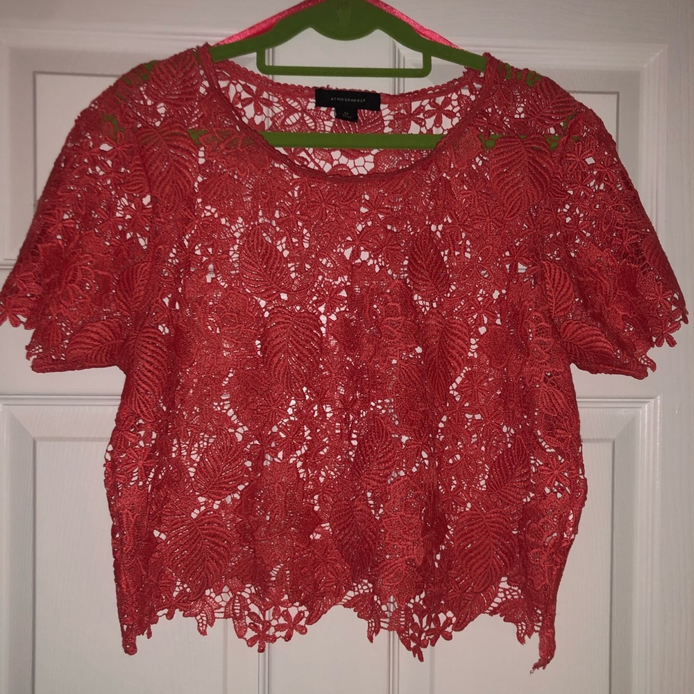 Orange Lace Blouse